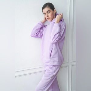 Pocket Hoodie and Sweatpants Set